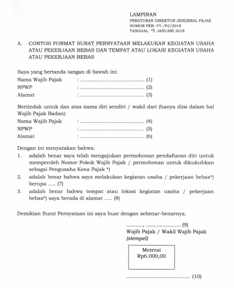 Detail Contoh Surat Pernyataan Kedudukan Usaha Nomer 41