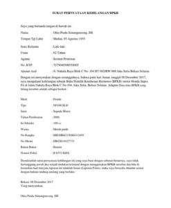Detail Contoh Surat Pernyataan Kehilangan Kwitansi Nomer 26