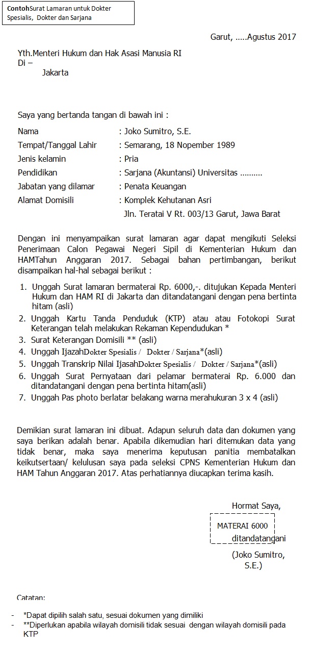 Detail contoh surat pernyataan kemenkumham 2017 koleksi nomer 26