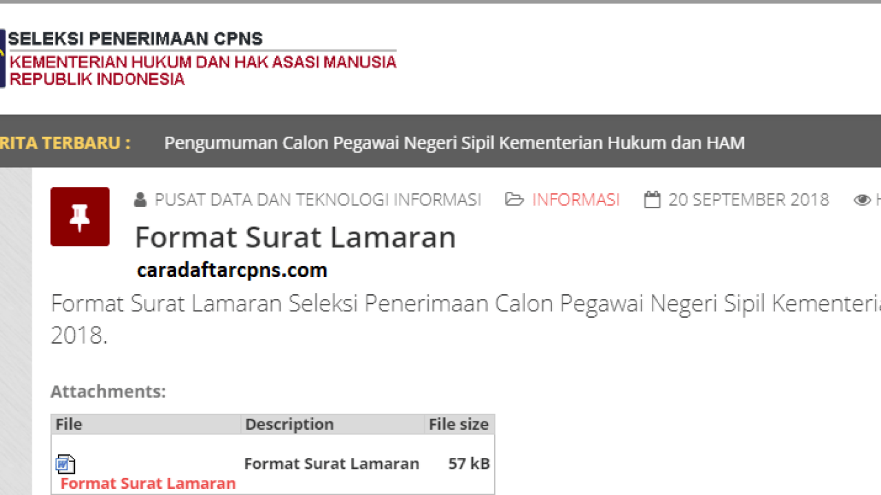 Detail Contoh Surat Pernyataan Kemenkumham 2018 Nomer 27