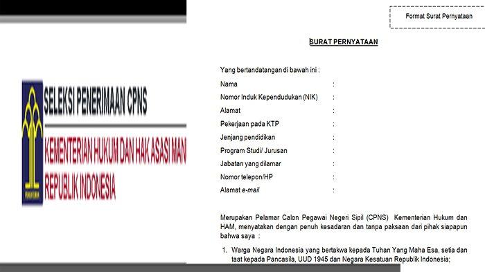 Detail Contoh Surat Pernyataan Kemenkumham 2018 Nomer 48