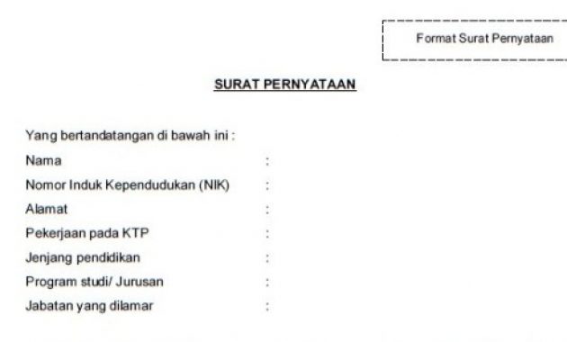 Detail Contoh Surat Pernyataan Kemenkumham 2019 Nomer 23