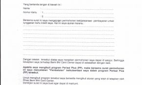 Detail Contoh Surat Pernyataan Kenaikan Limit Bni Nomer 45