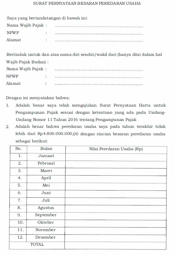 Detail Contoh Surat Pernyataan Kepemilikan Harta Tax Amnesty Nomer 22