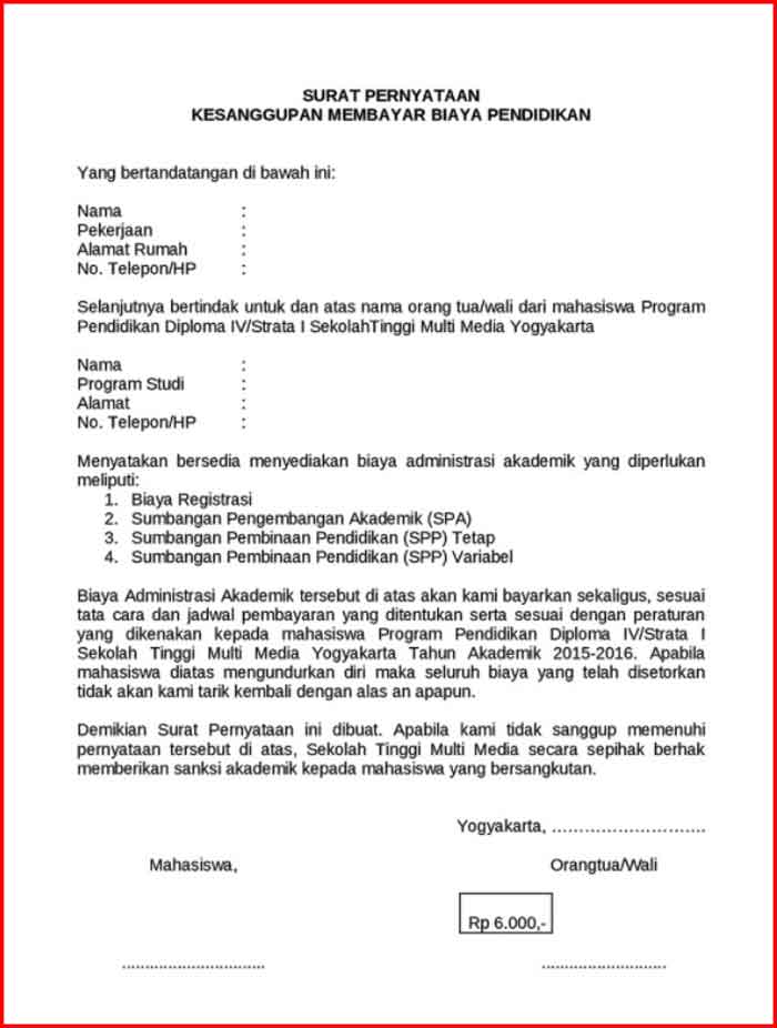 Detail Contoh Surat Pernyataan Kesanggupan Membayar Hutang Nomer 17