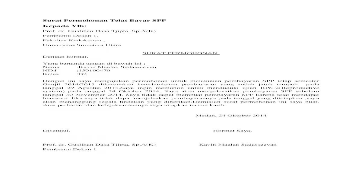 Detail Contoh Surat Pernyataan Kesanggupan Membayar Spp Nomer 27