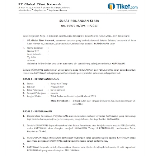 Detail Contoh Surat Pernyataan Kontrak Nomer 23