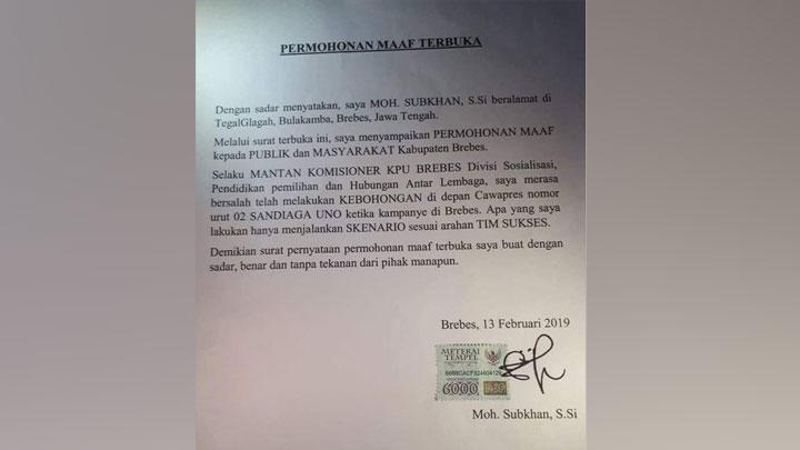 Detail Contoh Surat Pernyataan Maaf Nomer 15