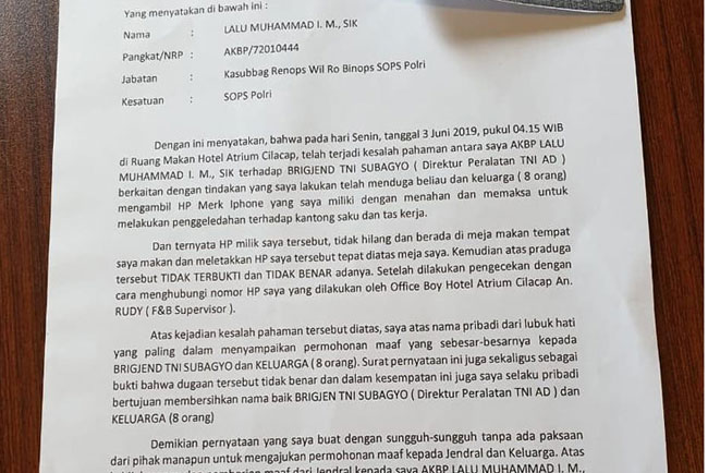 Detail Contoh Surat Pernyataan Maaf Nomer 20