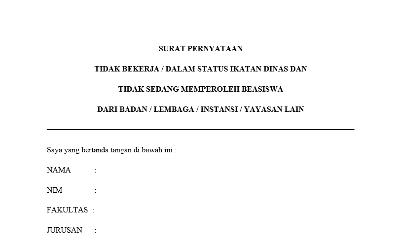 Detail Contoh Surat Pernyataan Mahasiswa Baru Nomer 40