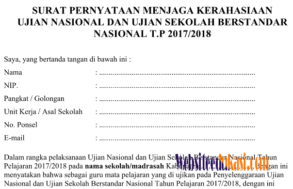 Detail Contoh Surat Pernyataan Melaksanakan Kurikulum 2013 Nomer 45