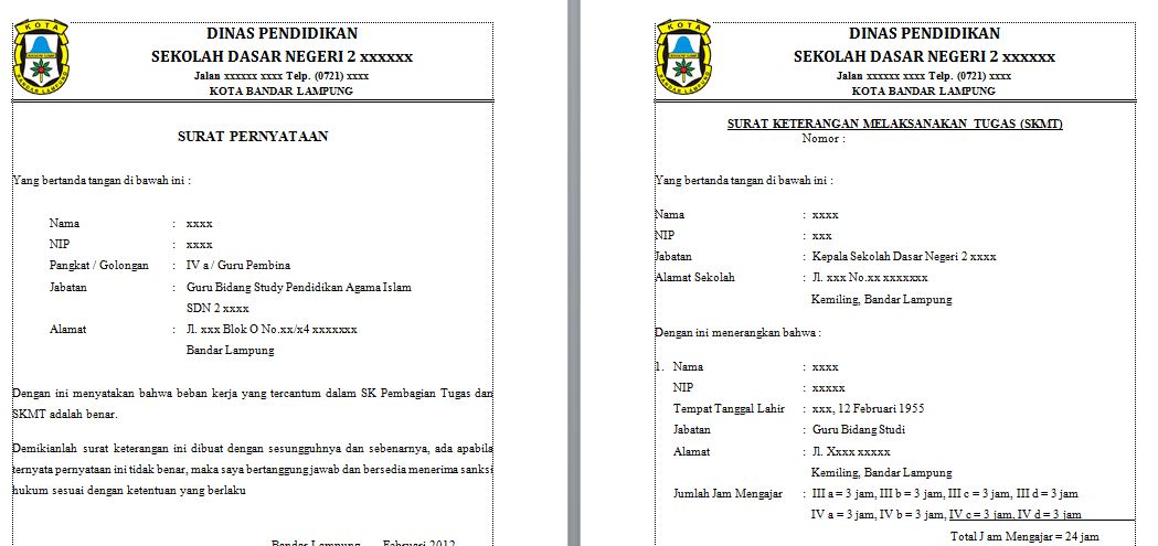 Detail Contoh Surat Pernyataan Melaksanakan Tugas Guru Nomer 22