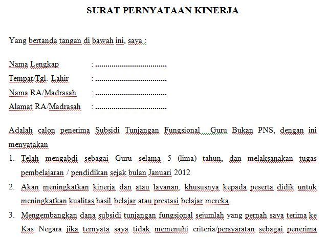 Detail Contoh Surat Pernyataan Melaksanakan Tugas Guru Nomer 44