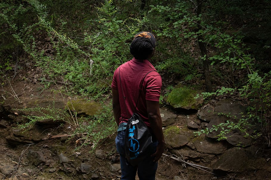 Detail Gambar Orang Berjalan Sendirian Di Hutan Membawa Tas Nomer 14