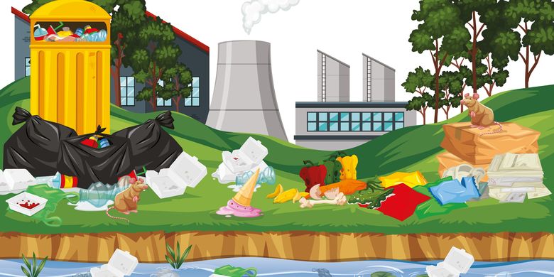 Detail Gambar Orang Membuang Sampah Kartun Nomer 40