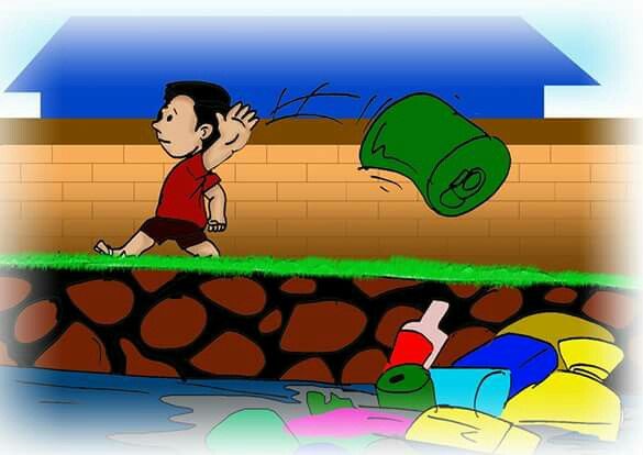Detail Gambar Orang Membuang Sampah Kartun Nomer 47