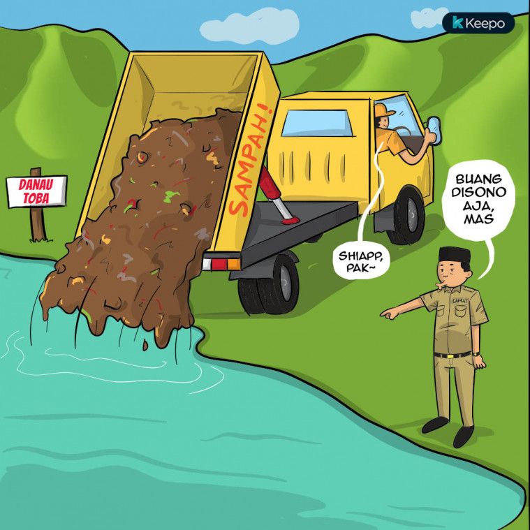Detail Gambar Orang Membuang Sampah Kartun Nomer 9