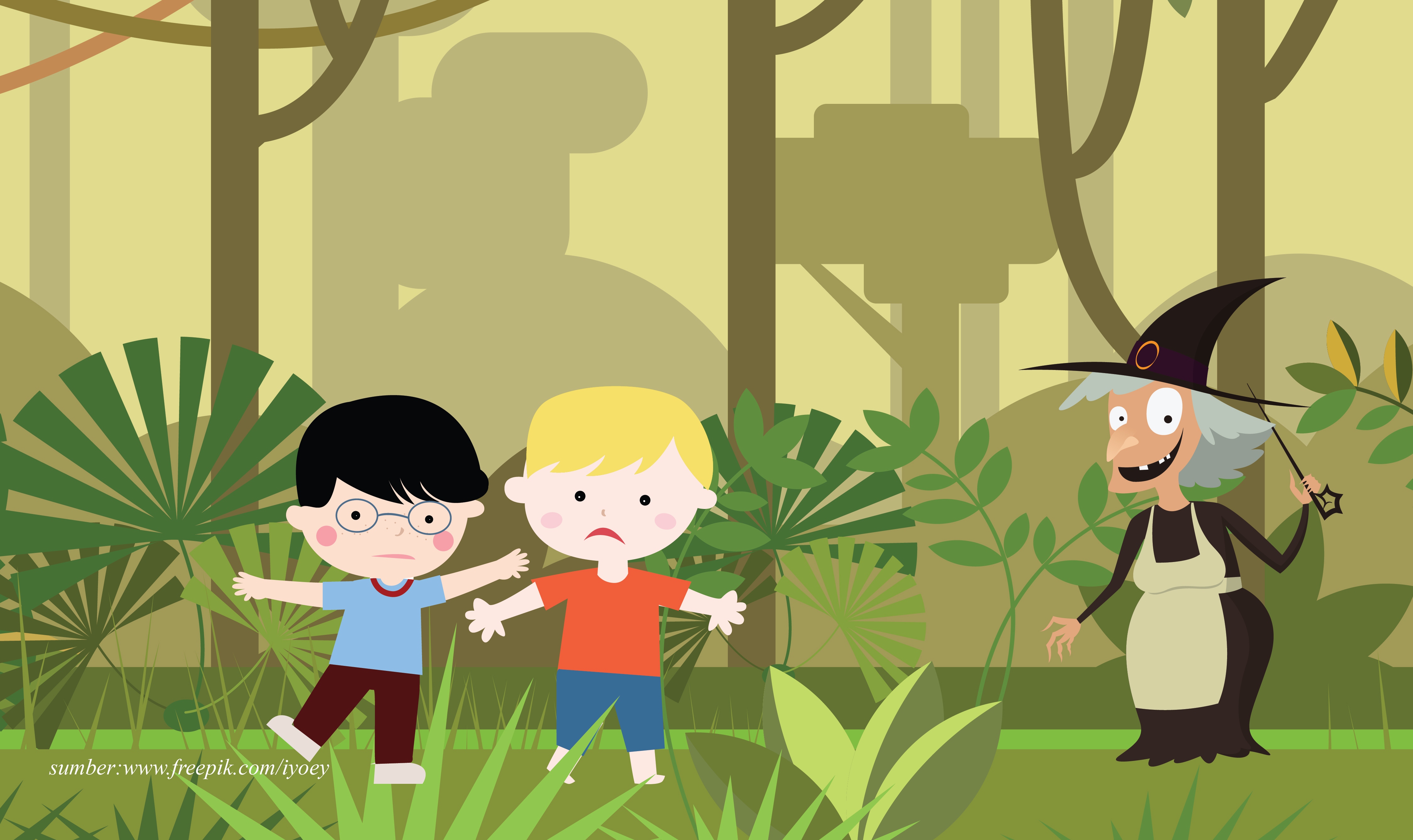 Detail Gambar Orang Pergi Ke Hutan Kartun Nomer 2