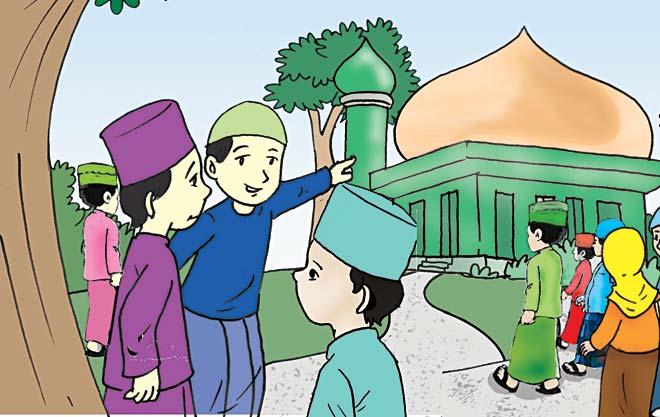 Detail Gambar Orang Pergi Ke Masjid Kartun Nomer 8