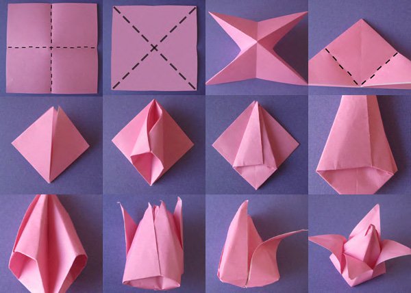 Detail Gambar Origami Bunga Tulip Nomer 13
