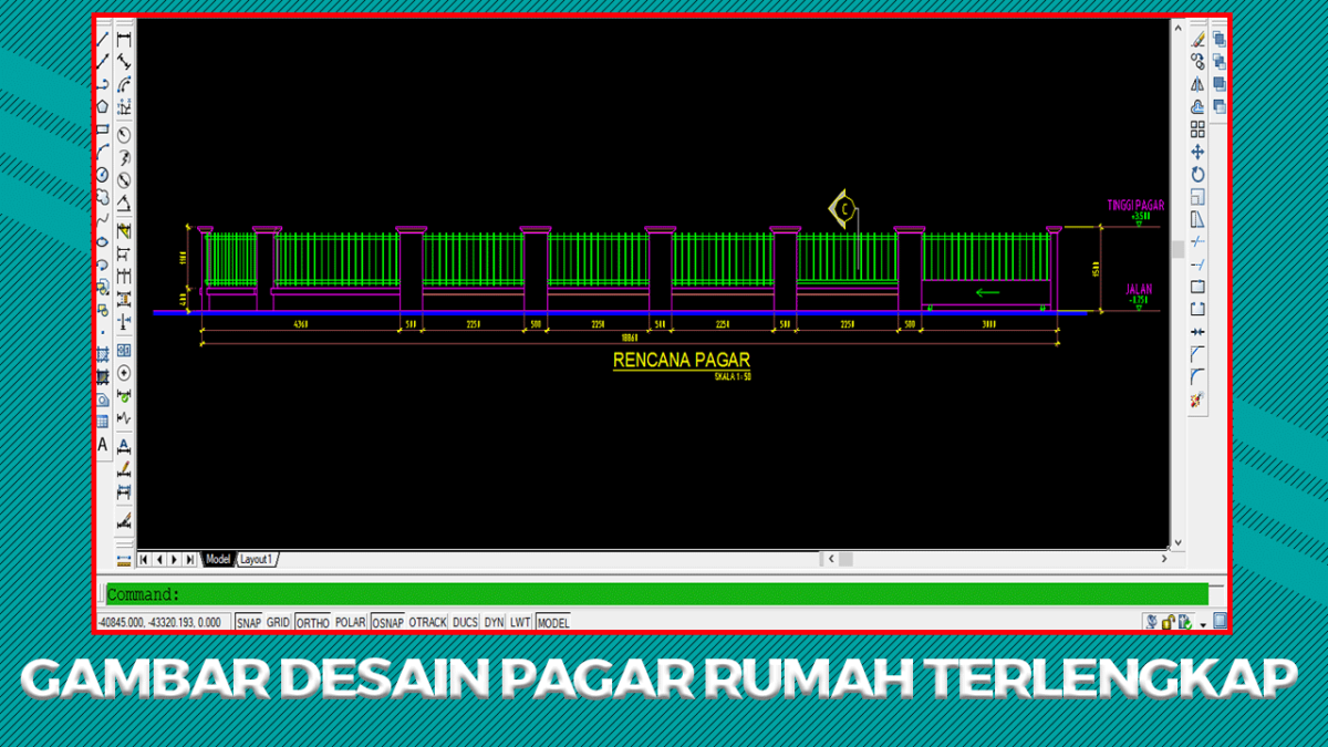 Detail Gambar Pagar Dwg Nomer 11