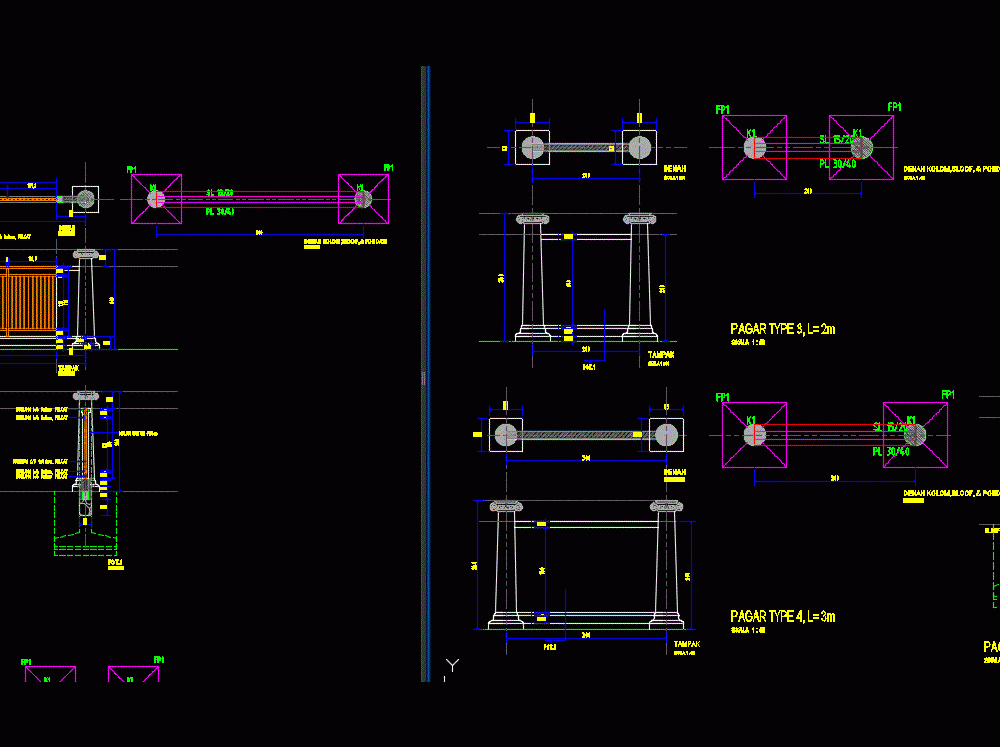 Detail Gambar Pagar Dwg Nomer 21