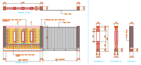 Detail Gambar Pagar Dwg Nomer 4