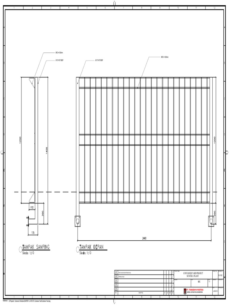 Detail Gambar Pagar Dwg Nomer 43