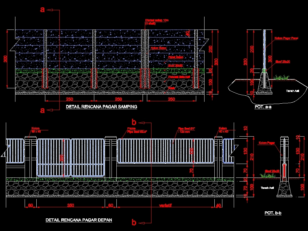 Detail Gambar Pagar Dwg Nomer 10