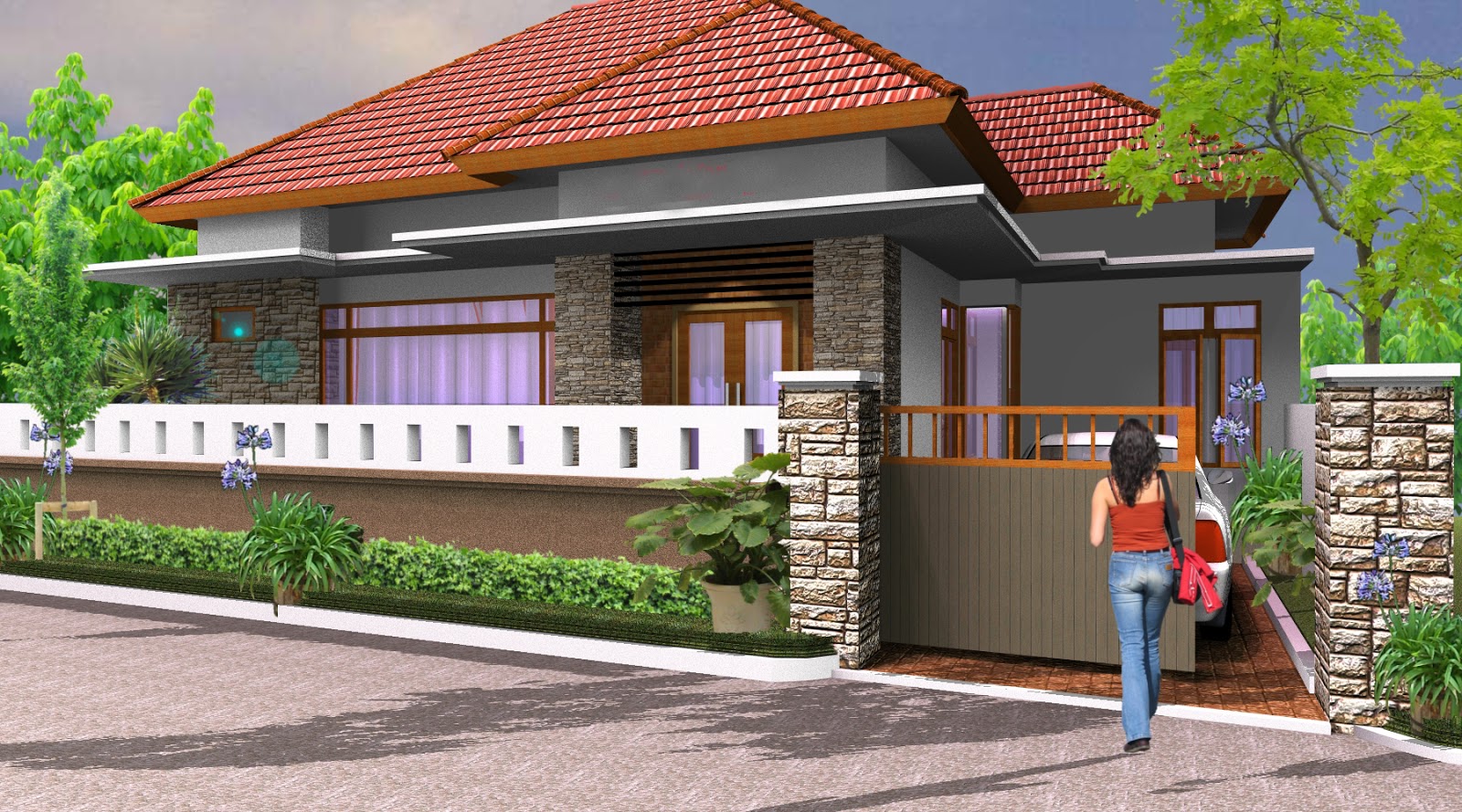 Detail Gambar Pagar Tembok Depan Rumah Minimalis Nomer 47