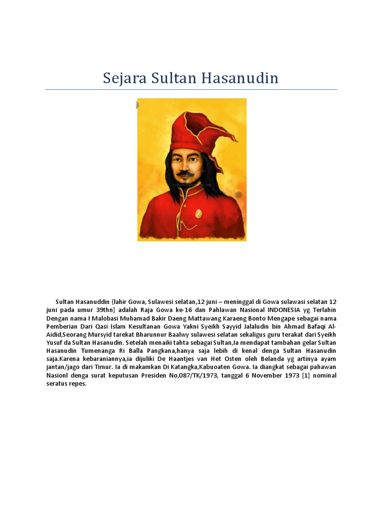 Detail Gambar Pahlawan Hasanudin Nomer 43