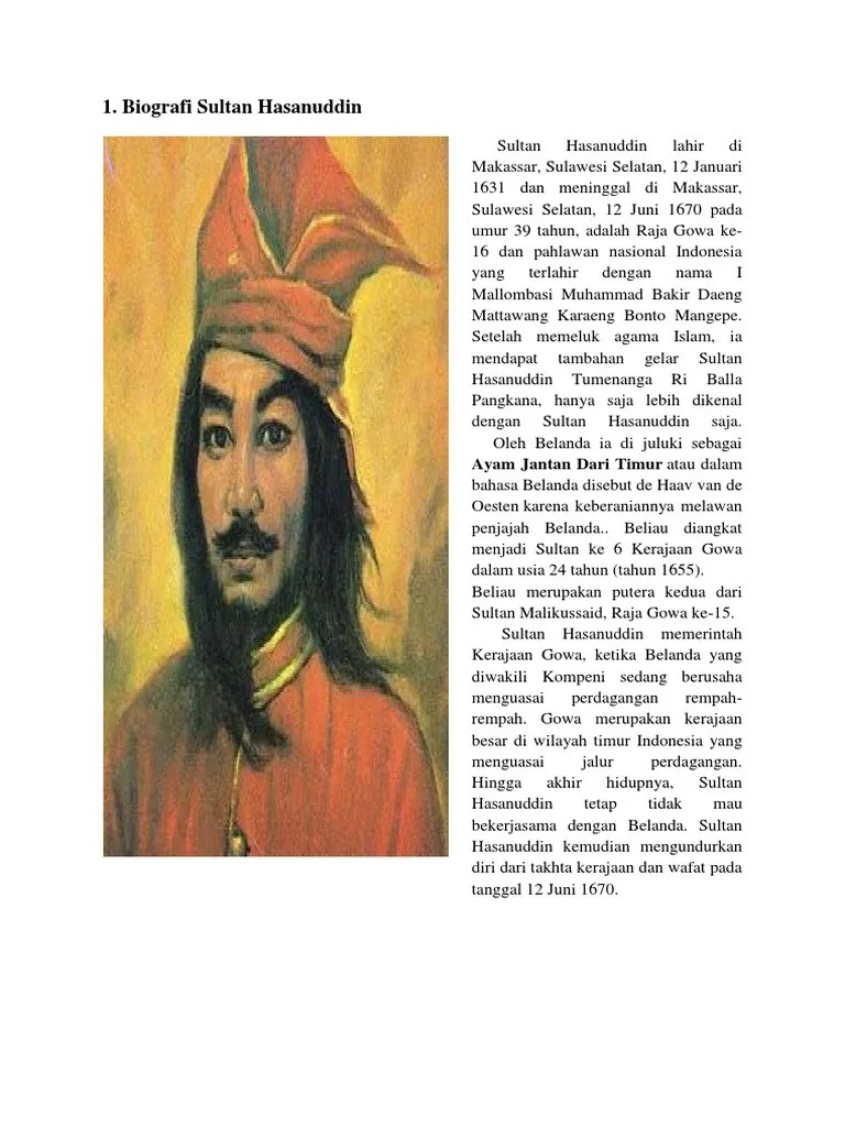 Detail Gambar Pahlawan Hasanudin Nomer 47
