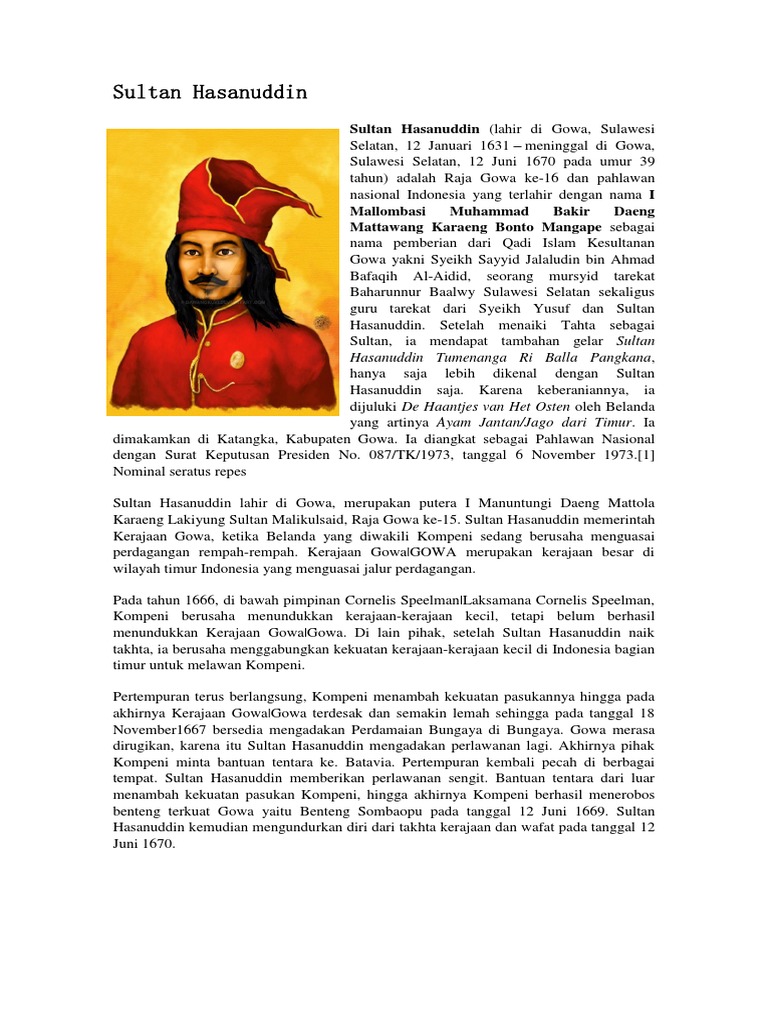 Detail Gambar Pahlawan Sultan Hasanuddin Nomer 28