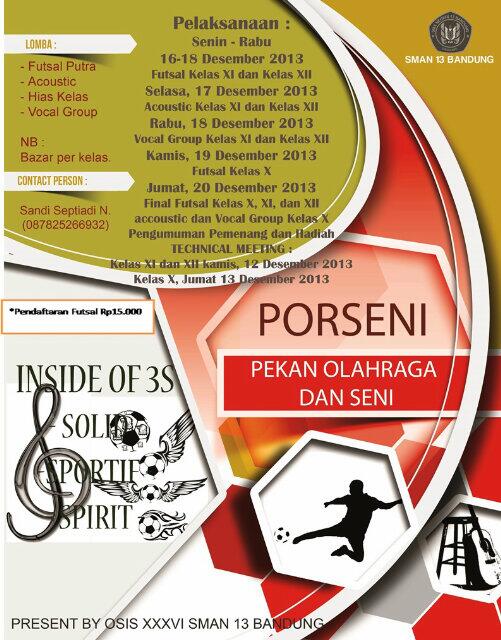 Detail Gambar Pamflet Porseni Nomer 5