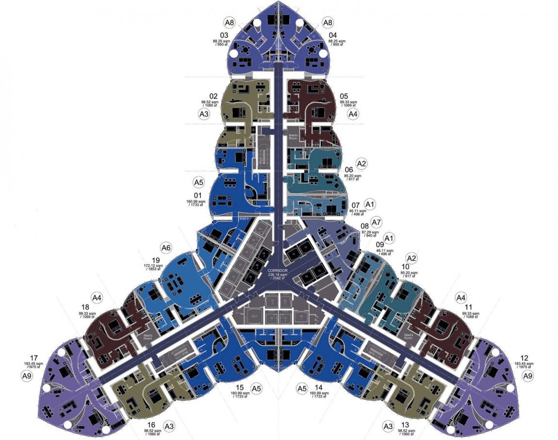 Detail Burj Khalifa Grundriss Nomer 4