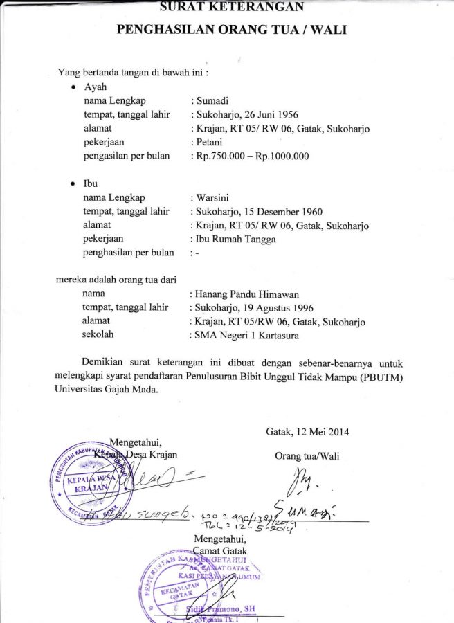 Detail Contoh Surat Pernyataan Orang Tua Sudah Meninggal Nomer 23