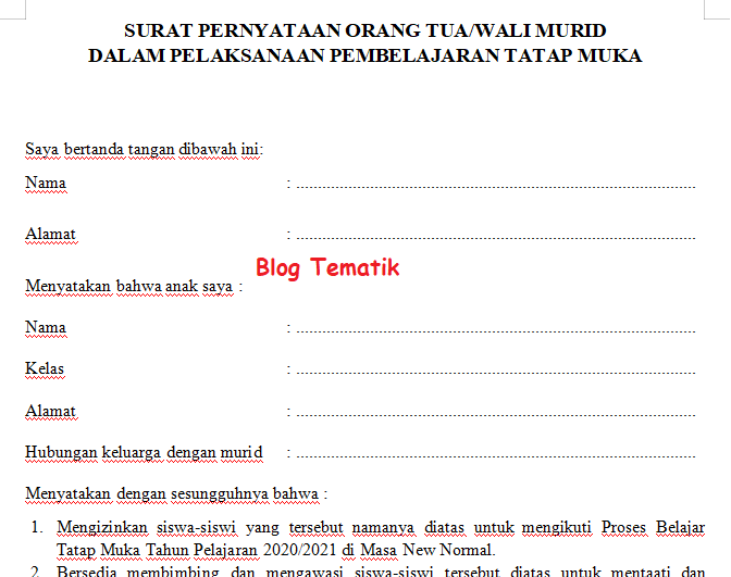 Detail Contoh Surat Pernyataan Orang Tua Wali Nomer 29