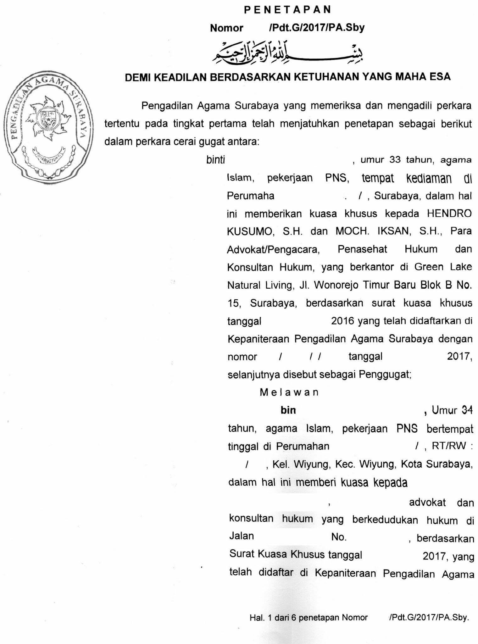 Detail Contoh Surat Pernyataan Pencabutan Perkara Nomer 31