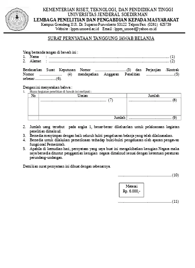 Detail Contoh Surat Pernyataan Penggunaan Dana Nomer 2