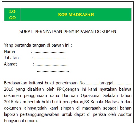 Detail Contoh Surat Pernyataan Penggunaan Dana Nomer 52