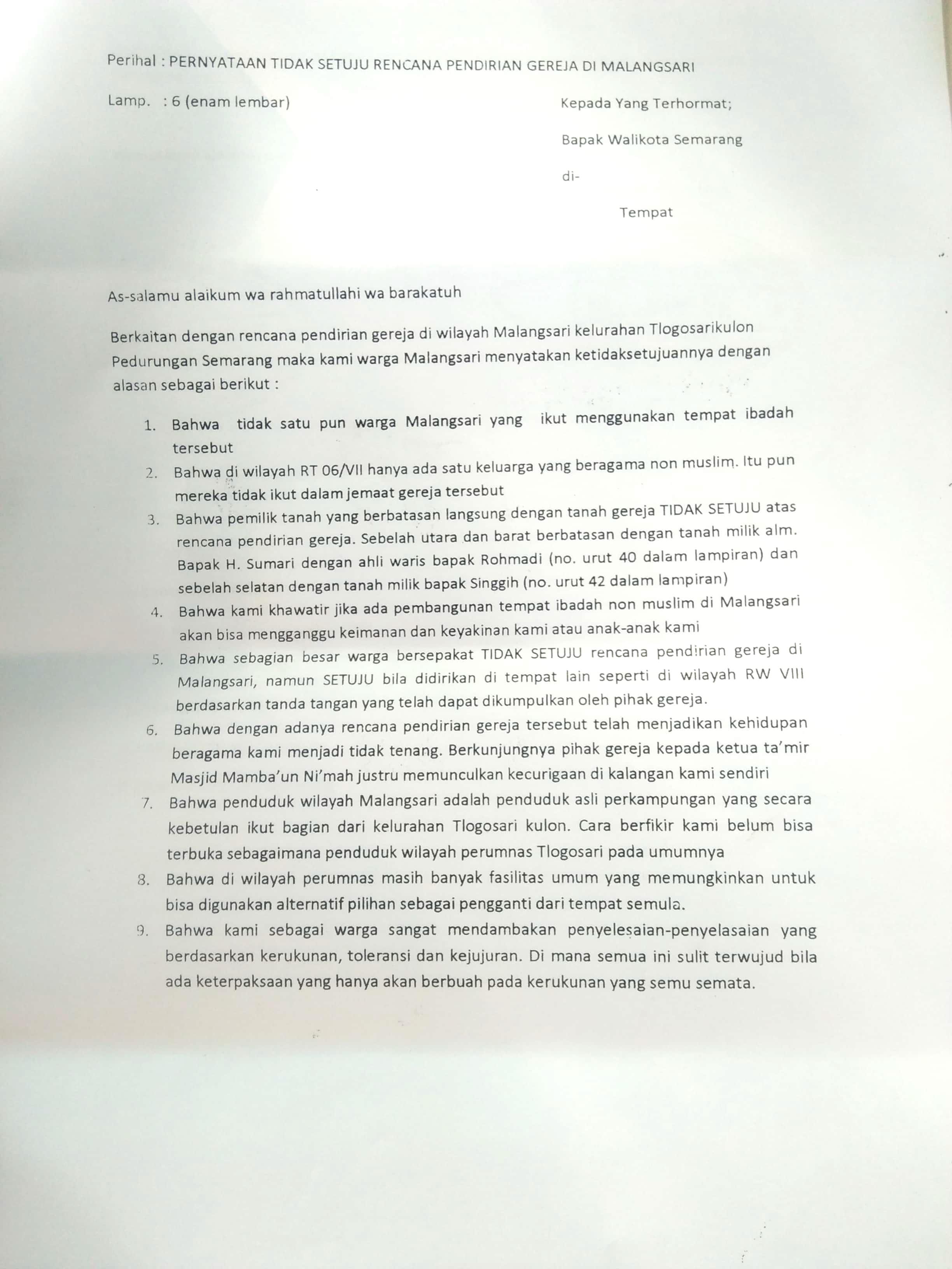 Detail Contoh Surat Pernyataan Penolakan Warga Nomer 12