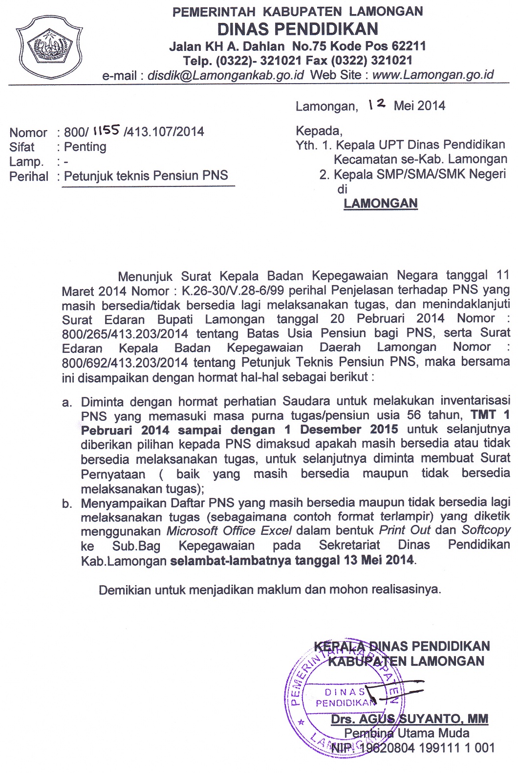 Detail Contoh Surat Pernyataan Pensiun Nomer 36