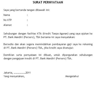 Detail Contoh Surat Pernyataan Perubahan Alamat Kartu Kredit Nomer 27