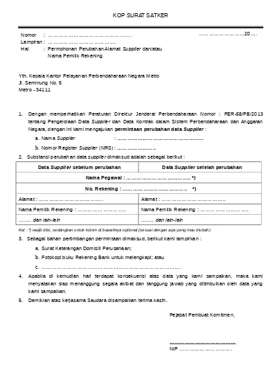 Detail Contoh Surat Pernyataan Perubahan Data Nomer 47