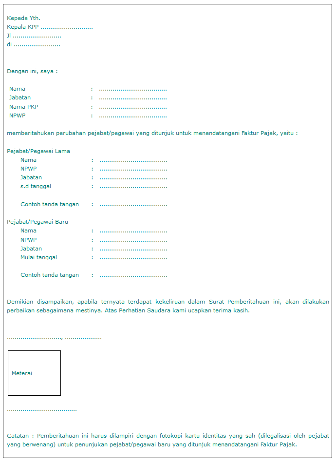 Detail Contoh Surat Pernyataan Perubahan Specimen Nomer 49