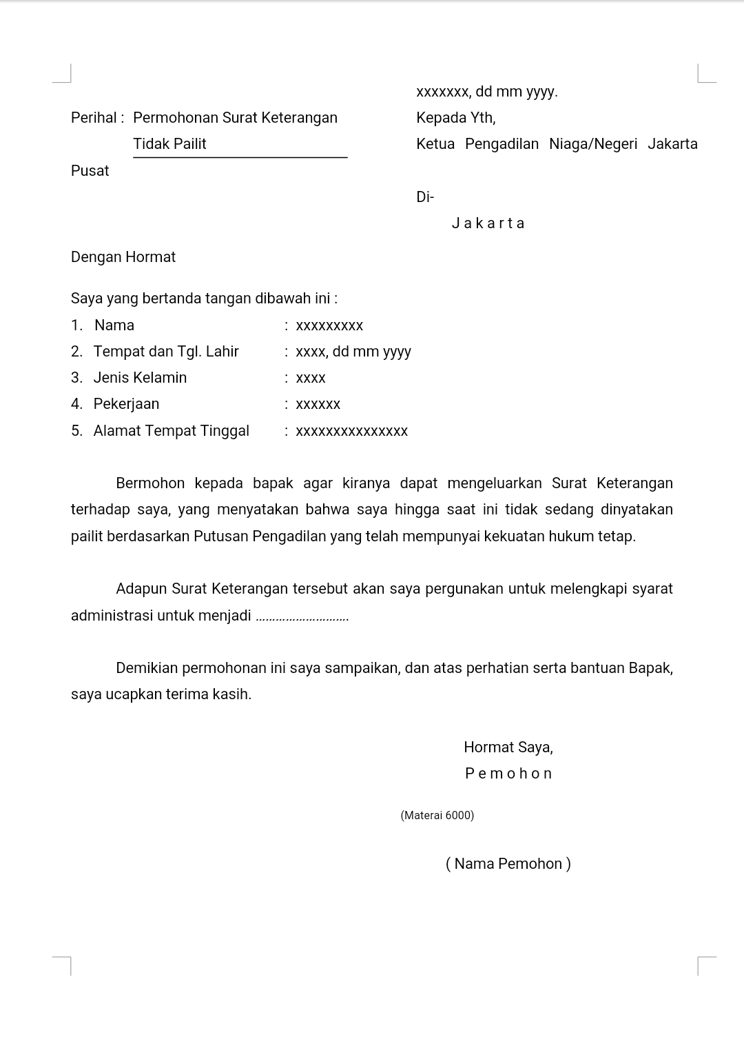 Detail Contoh Surat Pernyataan Perusahaan Tutup Nomer 12