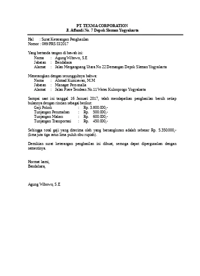 Detail Contoh Surat Pernyataan Pindah Rekening Nomer 49