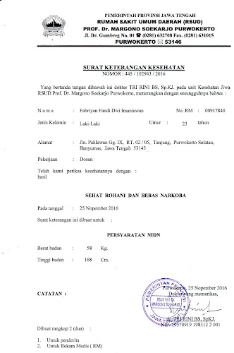 Detail Contoh Surat Pernyataan Sehat Jasmani Dan Rohani Nomer 27