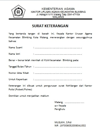 Download Contoh Surat Pernyataan Sudah Menikah Nomer 25