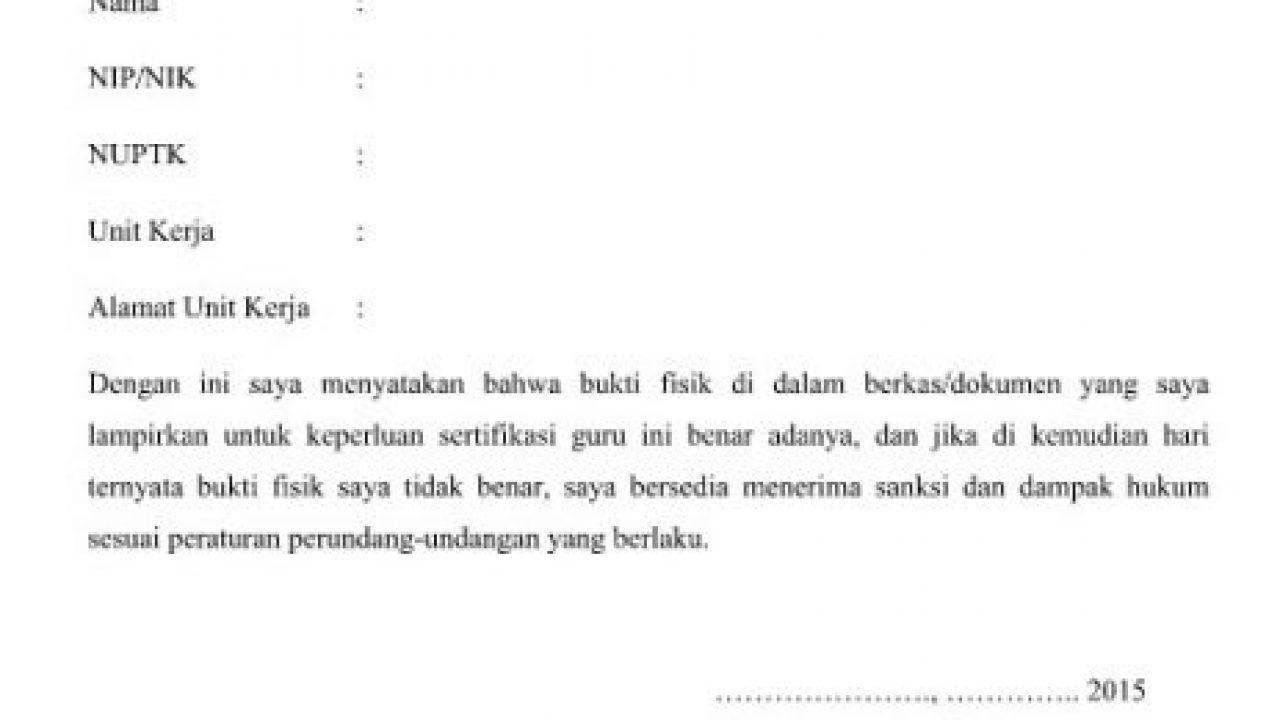 Detail Contoh Surat Pernyataan Tertulis Sanggup Mematuhi Peraturan Nomer 23